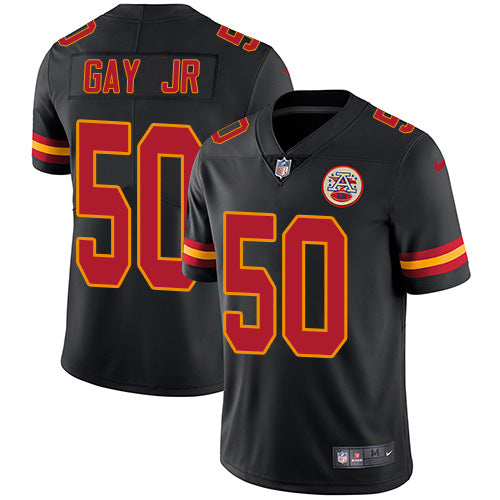 Nike Kansas City Chiefs #50 Willie Gay Jr. Black Youth Stitched NFL Limited Rush Jersey Youth