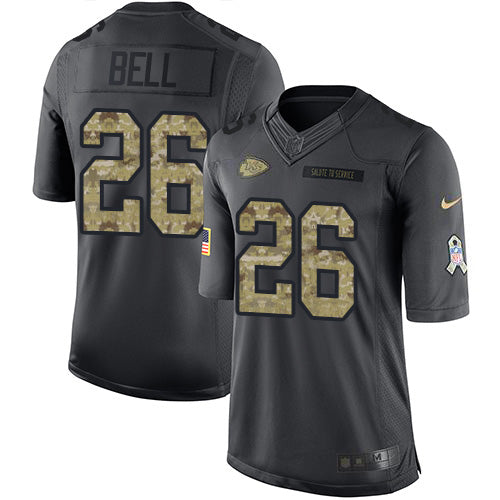 Nike Kansas City Chiefs #26 Le'Veon Bell Camo Youth Stitched NFL Limited 2018 Salute To Service Jersey Youth