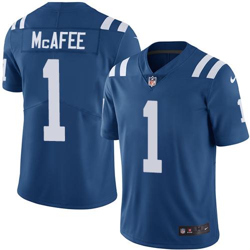 Nike Indianapolis Colts #1 Pat McAfee Royal Blue Team Color Youth Stitched NFL Vapor Untouchable Limited Jersey Youth