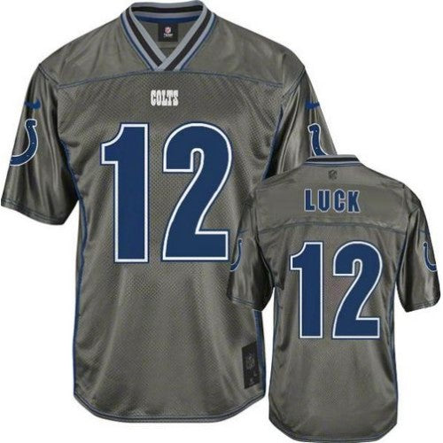 Nike Indianapolis Colts #12 Andrew Luck Grey Youth Stitched NFL Elite Vapor Jersey Youth