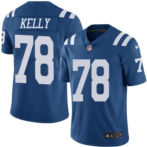 Nike Indianapolis Colts #78 Ryan Kelly Royal Blue Youth Stitched NFL Limited Rush Jersey Youth