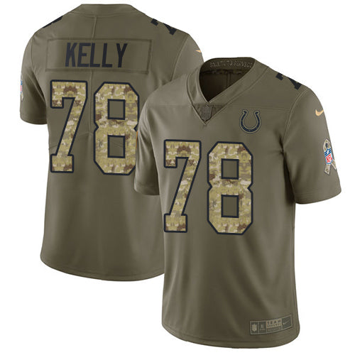 Nike Indianapolis Colts #78 Ryan Kelly Olive/Camo Youth Stitched NFL Limited 2017 Salute to Service Jersey Youth