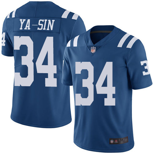 Nike Indianapolis Colts #34 Rock Ya-Sin Royal Blue Youth Stitched NFL Limited Rush Jersey Youth