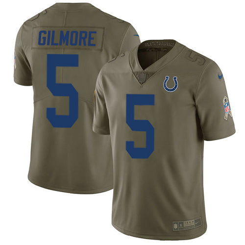 Nike Indianapolis Colts #5 Stephon Gilmore Olive Youth Stitched NFL Limited 2017 Salute to Service Jersey Youth