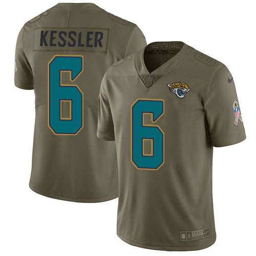 Nike Jacksonville Jaguars #6 Cody Kessler Olive Youth Stitched NFL Limited 2017 Salute to Service Jersey Youth