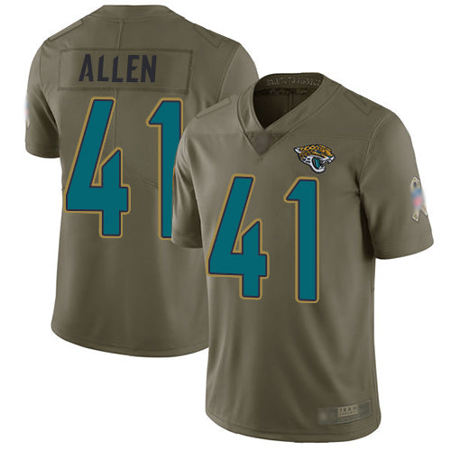 Nike Jacksonville Jaguars #41 Josh Allen Olive Youth Stitched NFL Limited 2017 Salute to Service Jersey Youth