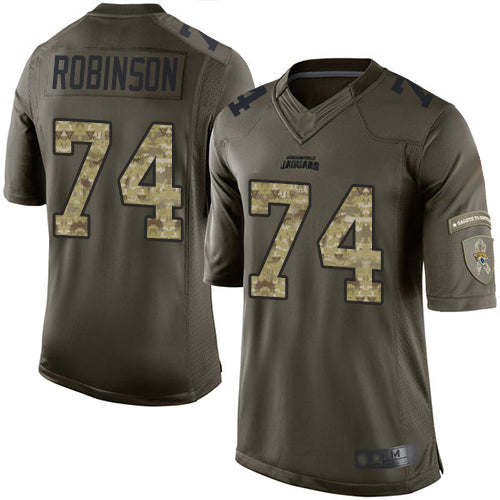 Nike Jacksonville Jaguars #74 Cam Robinson Green Youth Stitched NFL Limited 2015 Salute to Service Jersey Youth