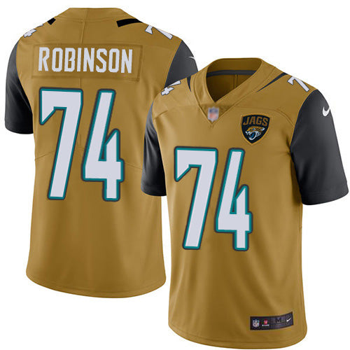 Nike Jacksonville Jaguars #74 Cam Robinson Gold Youth Stitched NFL Limited Rush Jersey Youth