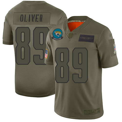 Nike Jacksonville Jaguars #89 Josh Oliver Camo Youth Stitched NFL Limited 2019 Salute to Service Jersey Youth