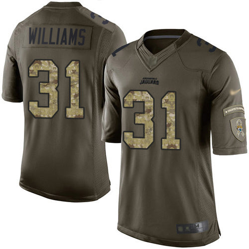 Nike Jacksonville Jaguars #31 Darious Williams Green Youth Stitched NFL Limited 2015 Salute to Service Jersey Youth
