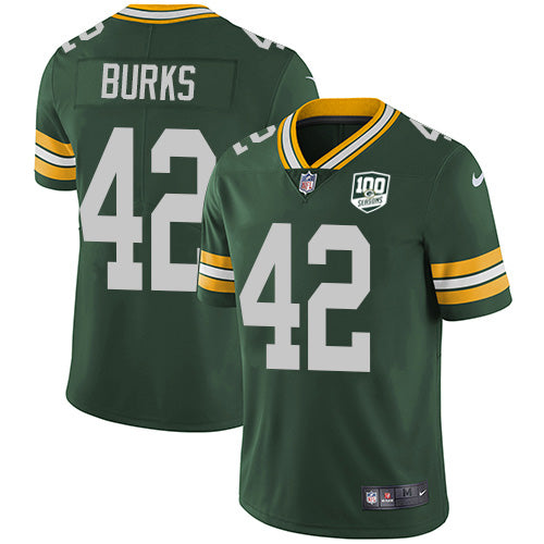 Nike Green Bay Packers #42 Oren Burks Green Team Color Youth 100th Season Stitched NFL Vapor Untouchable Limited Jersey Youth
