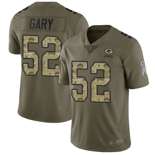 Nike Green Bay Packers #52 Rashan Gary Olive/Camo Youth Stitched NFL Limited 2017 Salute to Service Jersey Youth