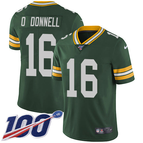 Nike Green Bay Packers #16 Pat O'Donnell Green Team Color Youth Stitched NFL 100th Season Vapor Untouchable Limited Jersey Youth