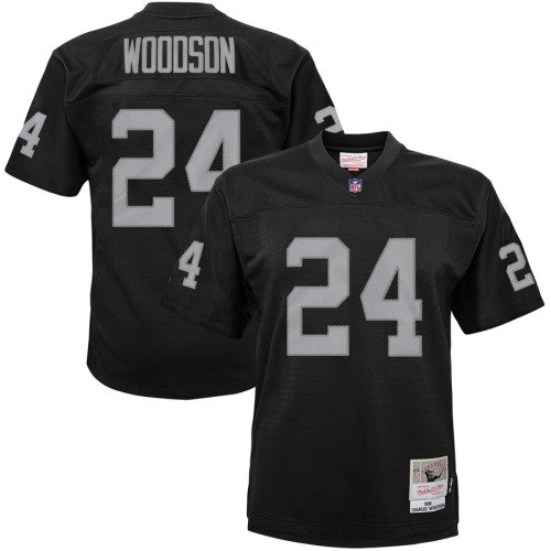 Youth Las Vegas Las Vegas Raiders #24 Charles Woodson Mitchell & Ness Black 1998 Legacy Retired Player Jersey Youth
