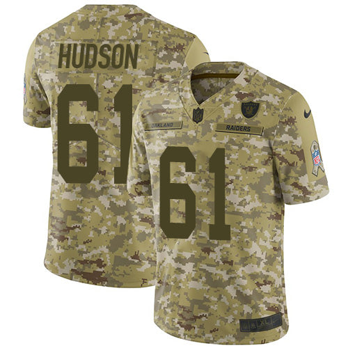 Nike Las Vegas Raiders #61 Rodney Hudson Camo Youth Stitched NFL Limited 2018 Salute to Service Jersey Youth