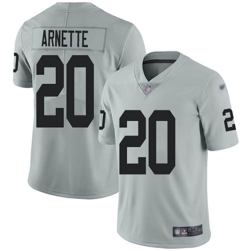 Nike Las Vegas Raiders #20 Damon Arnette Silver Youth Stitched NFL Limited Inverted Legend Jersey Youth