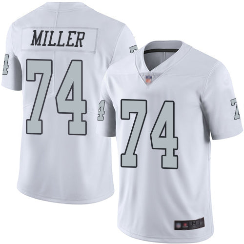 Nike Las Vegas Raiders #74 Kolton Miller White Youth Stitched NFL Limited Rush Jersey Youth