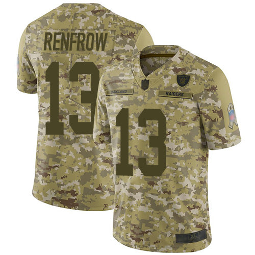 Nike Las Vegas Raiders #13 Hunter Renfrow Camo Youth Stitched NFL Limited 2018 Salute to Service Jersey Youth