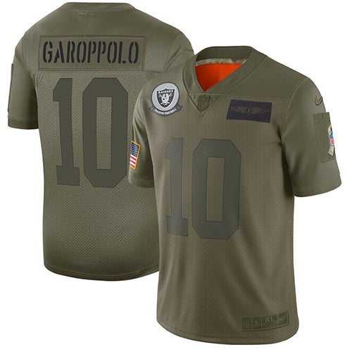 Nike Las Vegas Raiders #10 Jimmy Garoppolo Camo Youth Stitched NFL Limited 2018 Salute To Service Jersey Youth
