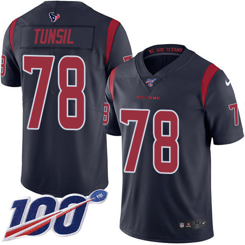 Nike Houston Texans #78 Laremy Tunsil Navy Blue Youth Stitched NFL Limited Rush 100th Season Jersey Youth