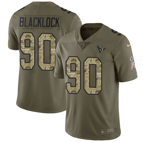 Nike Houston Texans #90 Ross Blacklock Olive/Camo Youth Stitched NFL Limited 2017 Salute To Service Jersey Youth
