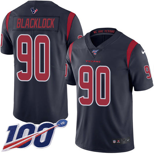 Nike Houston Texans #90 Ross Blacklock Navy Blue Youth Stitched NFL Limited Rush 100th Season Jersey Youth