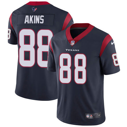 Nike Houston Texans #88 Jordan Akins Navy Blue Team Color Youth Stitched NFL Vapor Untouchable Limited Jersey Youth