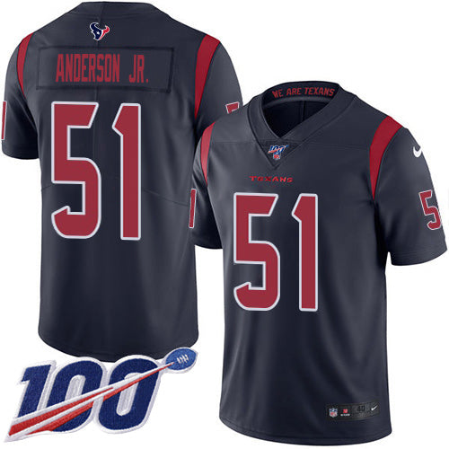 Nike Houston Texans #51 Will Anderson Jr. Navy Blue Youth Stitched NFL Limited Rush 100th Season Jersey Youth