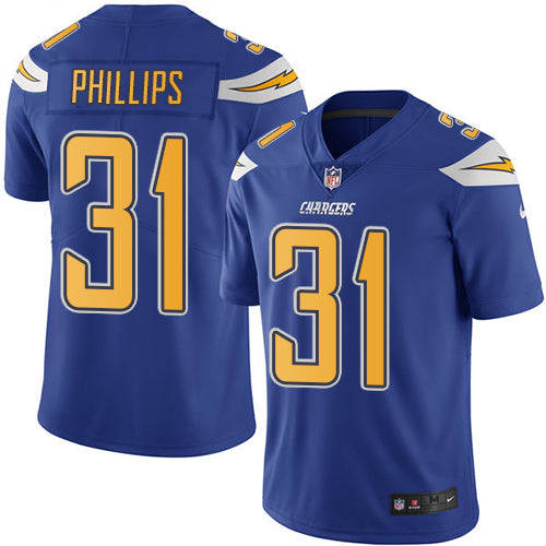 Nike Los Angeles Chargers #31 Adrian Phillips Electric Blue Men's Stitched NFL Limited Rush Jersey Men's