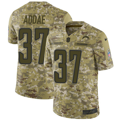 Nike Los Angeles Chargers #37 Jahleel Addae Camo Men's Stitched NFL Limited 2018 Salute To Service Jersey Men's