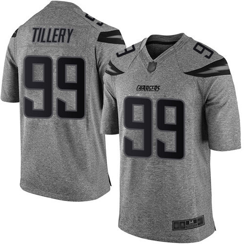 Nike Los Angeles Chargers #99 Jerry Tillery Gray Men's Stitched NFL Limited Gridiron Gray Jersey Men's