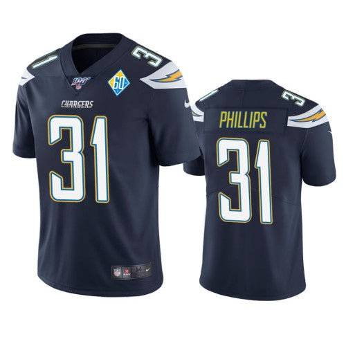 Los Angeles Los Angeles Chargers #31 Adrian Phillips Navy 60th Anniversary Vapor Limited NFL Jersey Men's