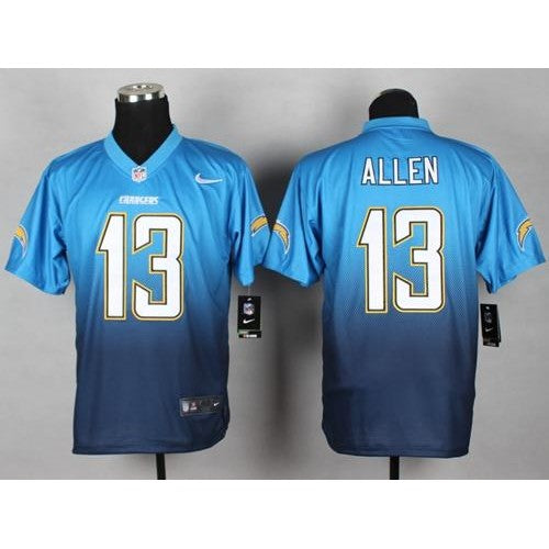 Nike Los Angeles Chargers #13 Keenan Allen Electric Blue/Navy Blue Men's Stitched NFL Elite Fadeaway Fashion Jersey Men's