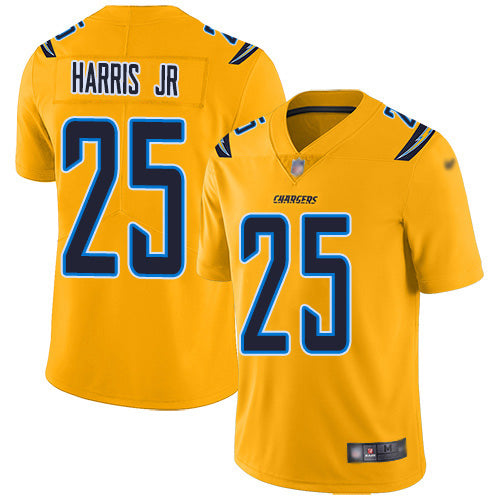 Nike Los Angeles Chargers #25 Chris Harris Jr Gold Men's Stitched NFL Limited Inverted Legend Jersey Men's