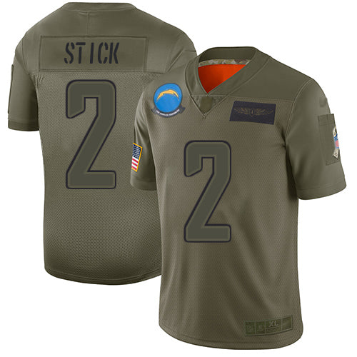Nike Los Angeles Chargers #2 Easton Stick Camo Men's Stitched NFL Limited 2019 Salute To Service Jersey Men's