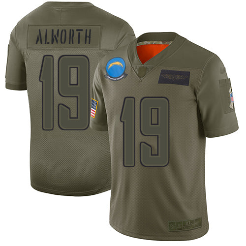 Nike Los Angeles Chargers #19 Lance Alworth Camo Men's Stitched NFL Limited 2019 Salute To Service Jersey Men's