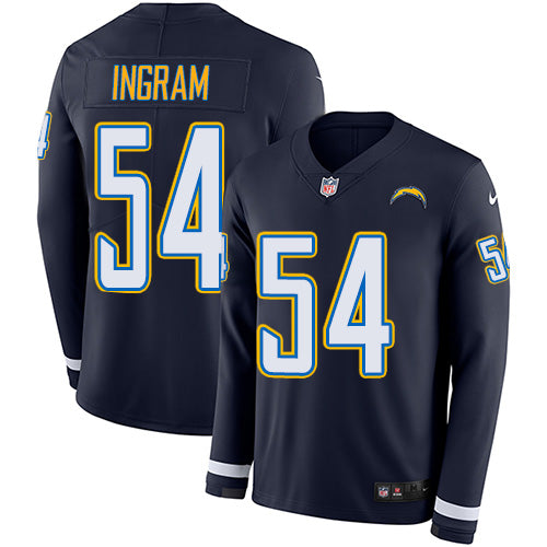 Nike Los Angeles Chargers #54 Melvin Ingram Navy Blue Team Color Men's Stitched NFL Limited Therma Long Sleeve Jersey Men's