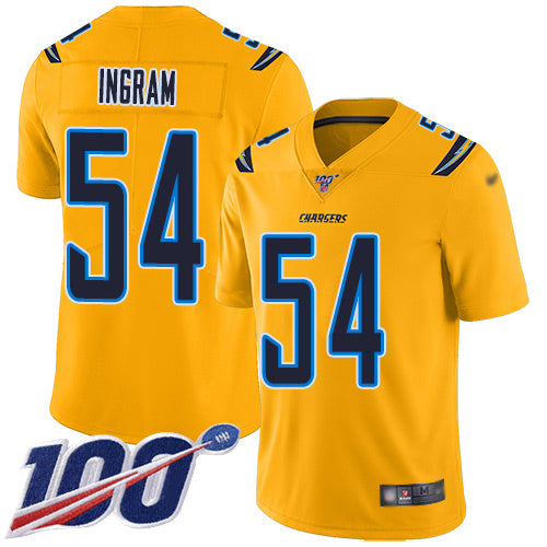 Nike Los Angeles Chargers #54 Melvin Ingram Gold Men's Stitched NFL Limited Inverted Legend 100th Season Jersey Men's