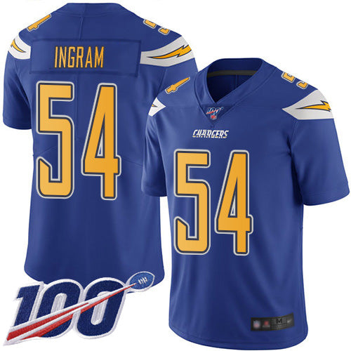 Nike Los Angeles Chargers #54 Melvin Ingram Electric Blue Men's Stitched NFL Limited Rush 100th Season Jersey Men's