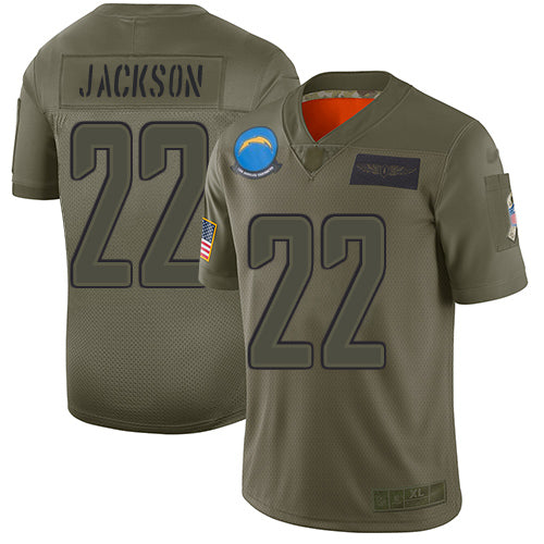 Nike Los Angeles Chargers #22 Justin Jackson Camo Men's Stitched NFL Limited 2019 Salute To Service Jersey Men's