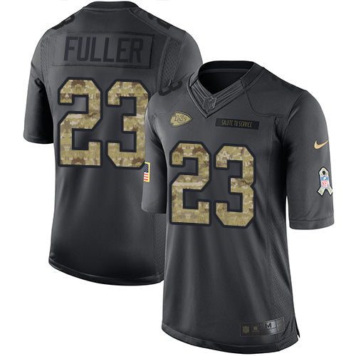 Nike Kansas City Chiefs #23 Kendall Fuller Black Men's Stitched NFL Limited 2016 Salute To Service Jersey Men's