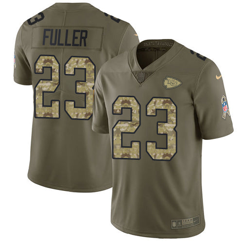 Nike Kansas City Chiefs #23 Kendall Fuller Olive/Camo Men's Stitched NFL Limited 2017 Salute To Service Jersey Men's
