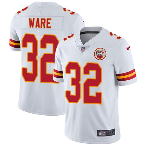Nike Kansas City Chiefs #32 Spencer Ware White Men's Stitched NFL Vapor Untouchable Limited Jersey Men's