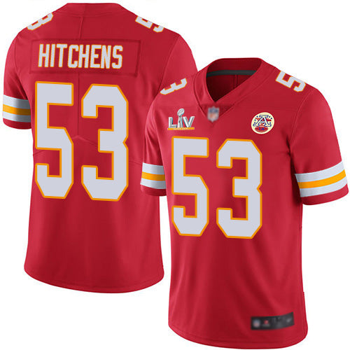 Nike Kansas City Chiefs #53 Anthony Hitchens Red Team Color Men's Super Bowl LV Bound Stitched NFL Vapor Untouchable Limited Jersey Men's
