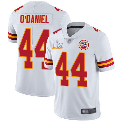 Nike Kansas City Chiefs #44 Dorian O'Daniel White Men's Super Bowl LV Bound Stitched NFL Vapor Untouchable Limited Jersey Men's