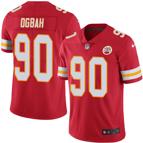 Nike Kansas City Chiefs #90 Emmanuel Ogbah Red Team Color Men's Stitched NFL Vapor Untouchable Limited Jersey Men's