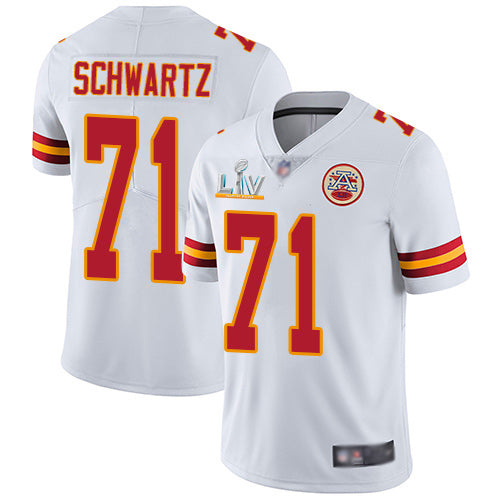 Nike Kansas City Chiefs #71 Mitchell Schwartz White Men's Super Bowl LV Bound Stitched NFL Vapor Untouchable Limited Jersey Men's