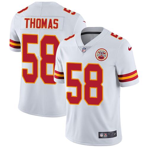 Nike Kansas City Chiefs #58 Derrick Thomas White Men's Stitched NFL Vapor Untouchable Limited Jersey Men's