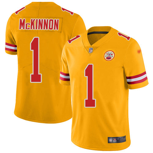 Nike Kansas City Chiefs #1 Jerick McKinnon Gold Men's Stitched NFL Limited Inverted Legend Jersey Men's