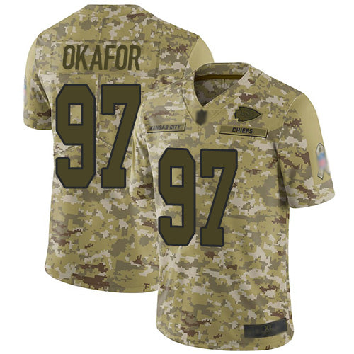 Nike Kansas City Chiefs #97 Alex Okafor Camo Men's Stitched NFL Limited 2018 Salute To Service Jersey Men's